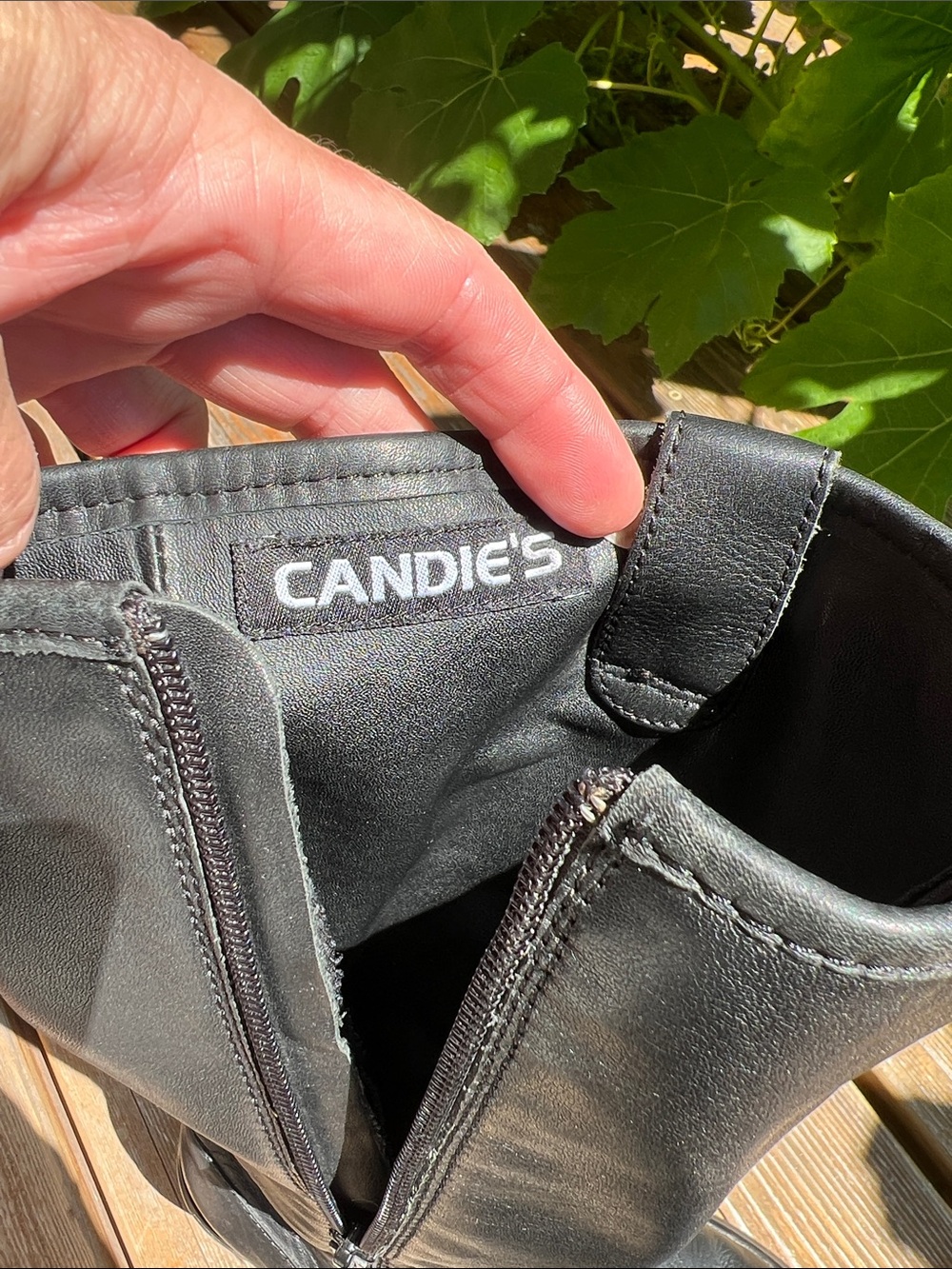 Candie's Black Mid-Calf Platform Heeled Boots - Picture 11 of 15
